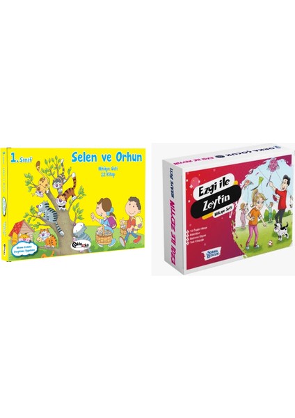 1.sınıf Çoklu Zeka Yayınları Selen ve Orhun 12 Kitap + Orka Çocuk Yayınları Ezgi Ile Zeytin