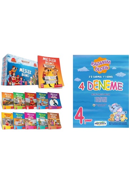 4. Sınıf Meslek Bilinci 10'lu Hikaye Seti + Okyanus Yayınları 4'lü Deneme