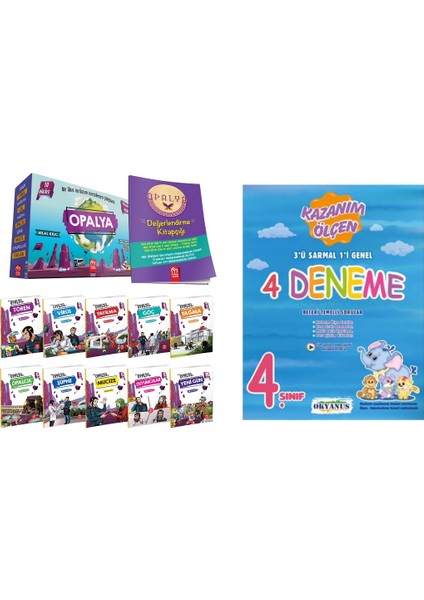 4. Sınıf Opalya 10'lu Hikaye Seti + Okyanus Yayınları 4'lü Deneme