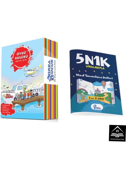 1. ve 2.sınıflar Için Orka Çocuk Yayınları Öykü Kulübü Hikaye Seti + 5N1K Masal Tamamlama Defteri