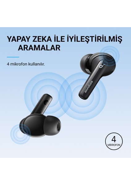 Soundcore Life Note 3i TWS Bluetooth 5.2 Kulaklık - Hibrit Aktif Gürültü Önleme - A3983 - Siyah (Anker Türkiye Garantili)