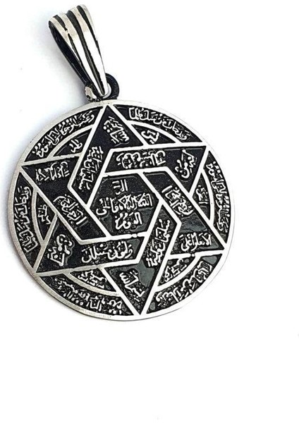 925 Ayar Gümüş Ismi Azam Dualı Kolye Ucu