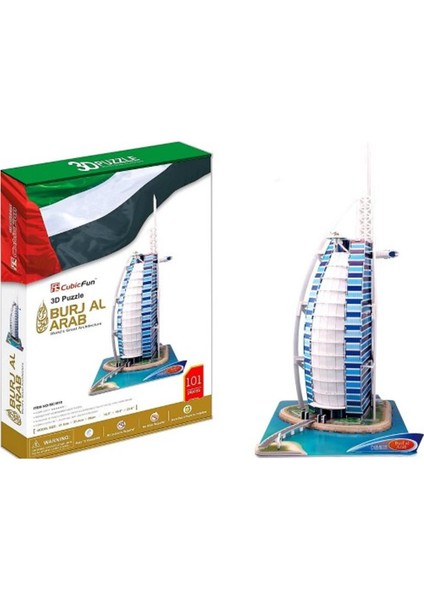 MC101H Cubic Fun, Burj El Arap - Dubai 101 Parça / 3 Boyutlu Puzzle