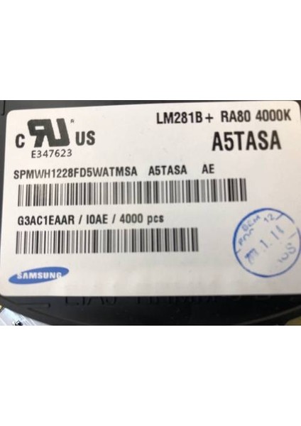 12 Volt Siyah Alüminyum Kasalı Samsung LED Line 6500 Kelvin (Beyaz Işık ) Fişe Tak Çalıştır Hazır Halde