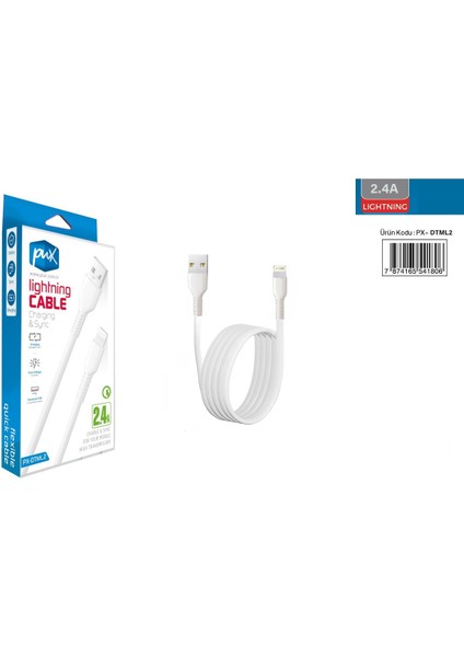 2.4 A Lightling Şarj ve Data Kablosu