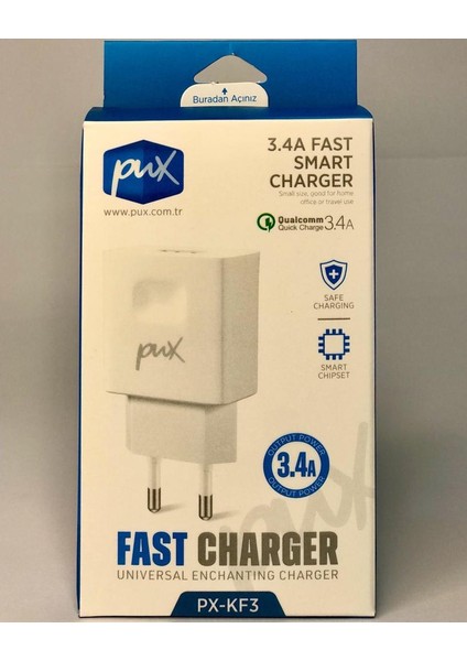5px-Kf3 3.4A Hızlı Şarj Cihazı Kafalık
