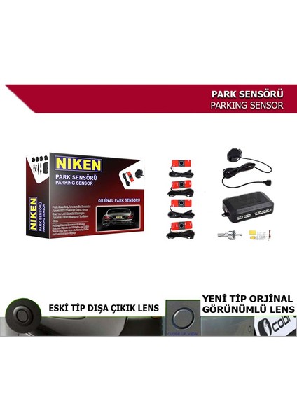 Park Sensörü Orjinal Sensör Ve Ses Ikazlı Siyah