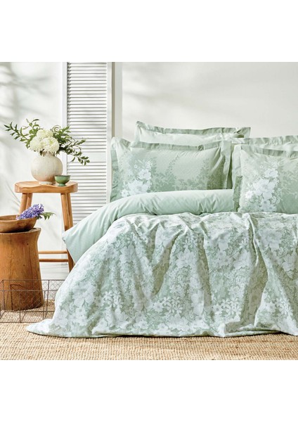 Bedding Andressa Ranforce Çift Kişilik Nevresim Takımı - Adaçayı