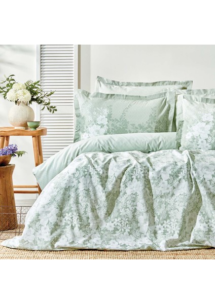 Bedding Andressa Ranforce Çift Kişilik Nevresim Takımı - Adaçayı