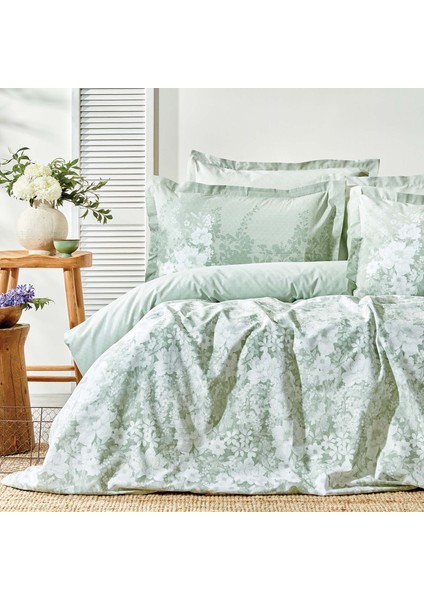 Bedding Andressa Ranforce Tek Kişilik  Nevresim Takımı - Adaçayı