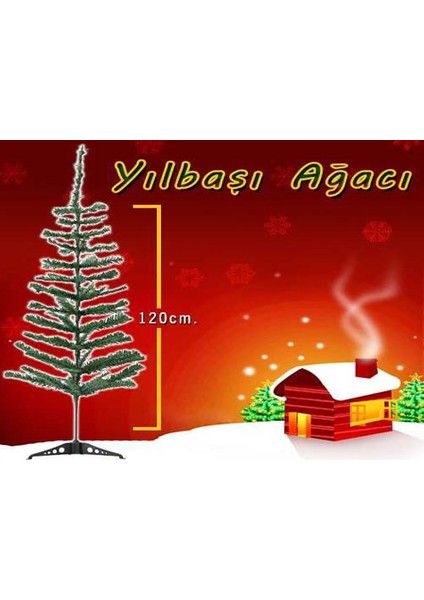 Yılbaşı Çam Ağacı Gür Dallar 120 Cm-