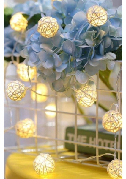 Hasır Toplar LED Işık 2 Metre Gün Işığı Dekor Lambası-