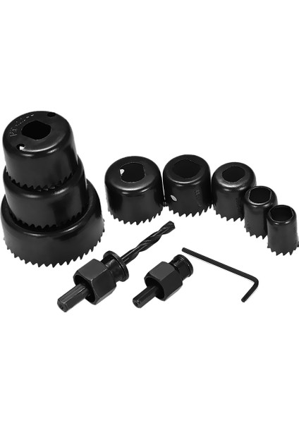 11 Adet Karbon Çelik Kesme Seti Kiti 19-64MM Ahşap Levha (Yurt Dışından)