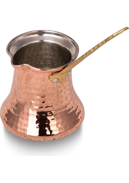 Hanedan Hanedan Bakır Kervan Cezve 5 No Ince 5 Fincan Makine Dövme