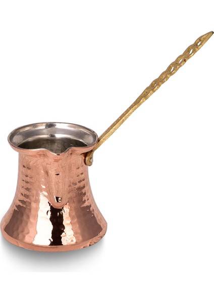 Hanedan Hanedan Bakır Kervan Cezve 5 No Ince 5 Fincan Makine Dövme