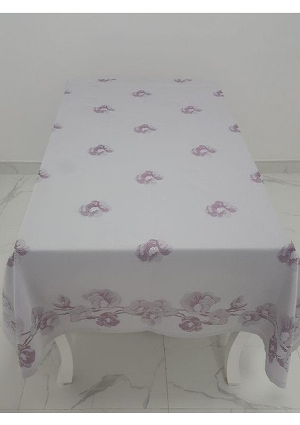 Müge Lüx Jakar Kumaş Mor Masa Örtüsü Dikdörtgen 160x320 cm - 1084 modelleri