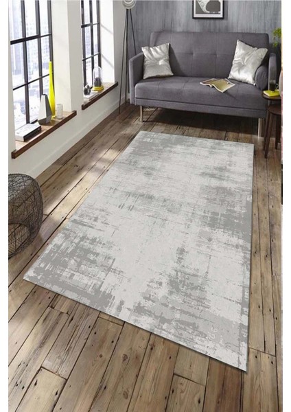 Woolly Gri Eskitme Halı (Makinada Yıkanabilir Kaymaz Dod Taban) - ES535