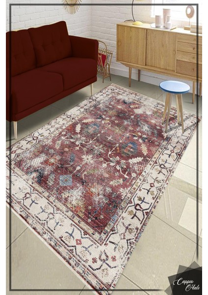 Woolly Nar Çiceği Klasik Salon Halısı Yolluk (Makinada Yıkanabilir Kaymaz Dod Taban) - ES1031