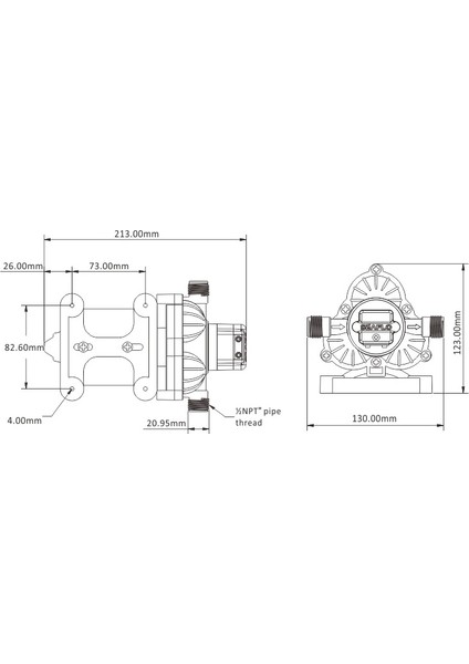 Hidrofor 11.6lt/dk 24V 45PSİ