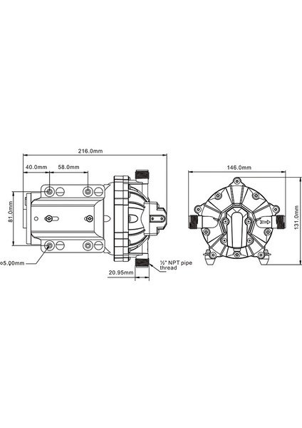 Hidrofor 18.90LT/DK 12V 60PSİ