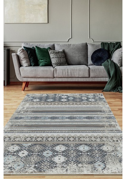 Esta Eskitme Kilim Desenli Halı (Makinada Yıkanabilir Kaymaz Dot Taban) - ES1212