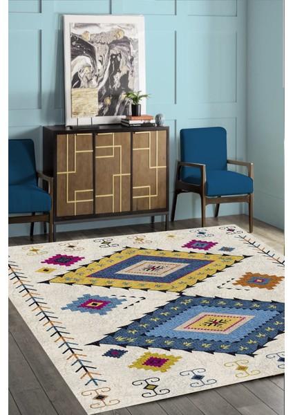 Esta Kilim Desenli Makinada Yıkanabilir Halı - ES619