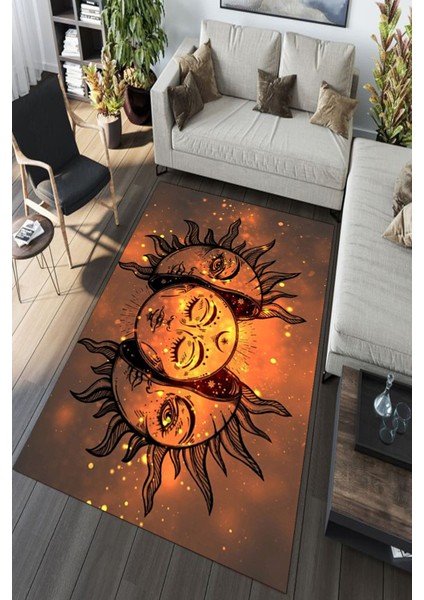 Esta Güneş Motifli Halı (Makinada Yıkanabilir Kaymaz Dot Taban) - ES1305