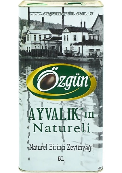 Ayvalık'ın Natureli Naturel Birinci Zeytinyağı 5 Lt Teneke