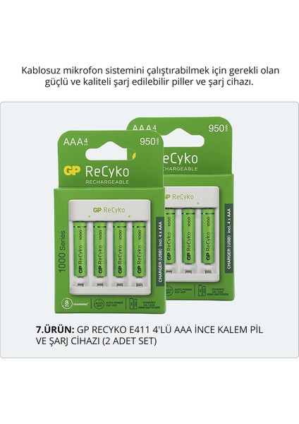 By-Wm4 Pro + Aksesuarlı Ikili Kablosuz Yaka Mikrofonu Seti