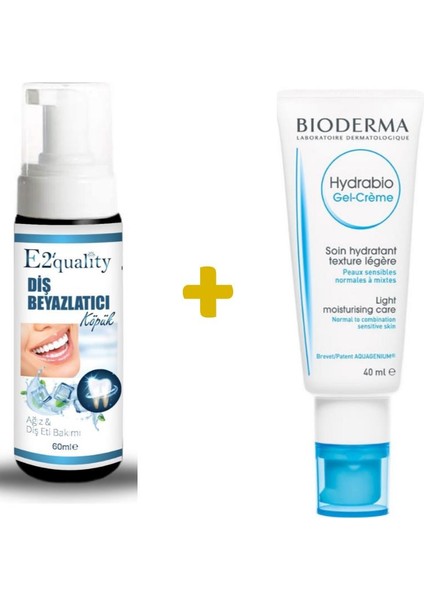 E2'Quality Diş Köpük + Bioderma Hydrabio Nemlendirici Jel Krem 40 Ml