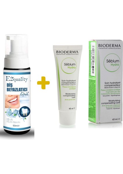 E2'Quality Diş Köpük + Bioderma Sebium Hydra Krem 40 Ml