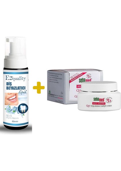 E2'Quality Diş Köpük + Sebamed Q10 Anti Age Yüz Kremi 50 Ml