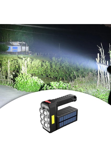 Spot Işık Şarj Edilebilir El Fenerleri Acil Durum Dayanıklı, 1200MAH 6led Güneş Enerjisi (Yurt Dışından) fiyatları