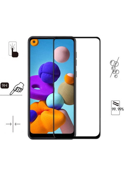 Galaxy A21S Zore Kenarları Kırılmaya Dayanıklı Cam Ekran Koruyucu fırsatları