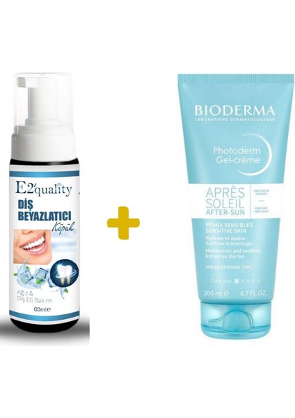 E2'Quality Diş Köpük + Bioderma Photoderm After Sun Jel Krem 200 Ml