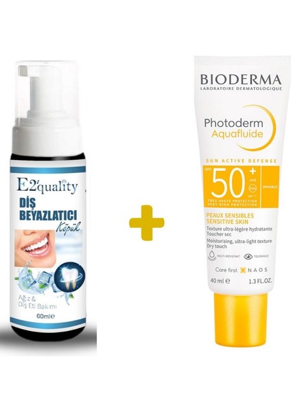 E2'Quality Diş Köpük + Bioderma Photoderm Aquafluid Spf50+ Dry Touch 40 Ml