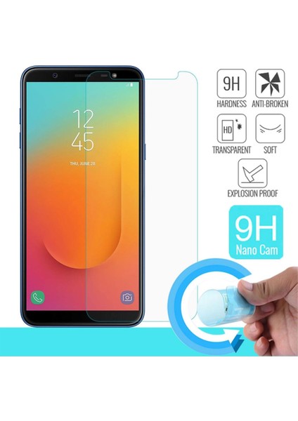 Samsung Galaxy J6 Plus Nano Kırılmaz Cam Ekran Koruyucu Plastik ve Cam Karışımı