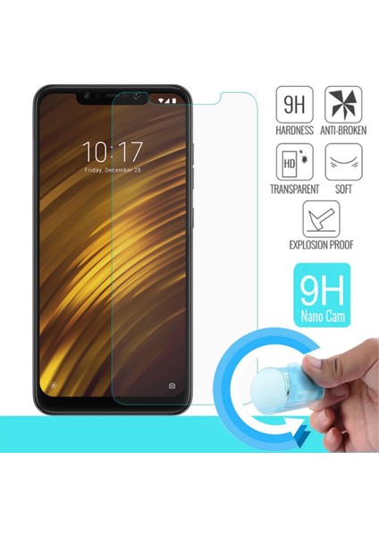 Pocophone F1 Nano Kırılmaz Cam Ekran Koruyucu Plastik ve Cam