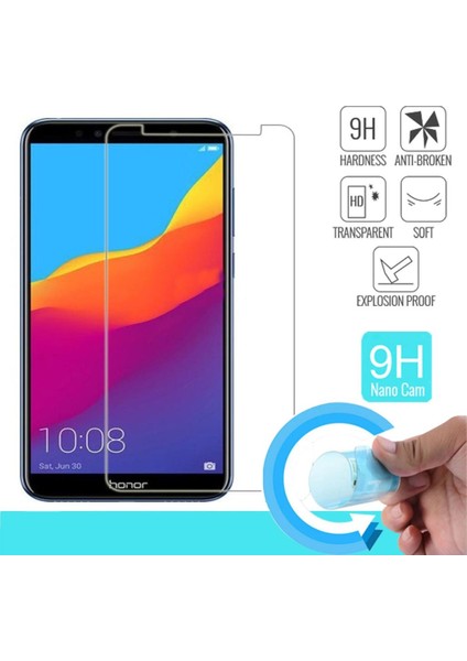 Huawei Y7 Prime 2018 Nano Kırılmaz Cam ve Plastik Ekran Koruyucu