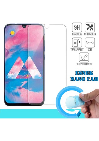 Samsung Galaxy A20 Nano Kırılmaz Cam Ekran Koruyucu Plastik ve Cam Karışımı