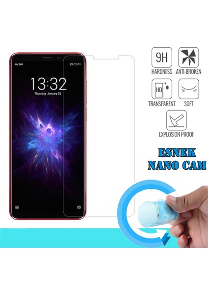 Meizu Note 8 Nano Kırılmaz Cam Ekran Koruyucu Plastik ve Cam Karışımı