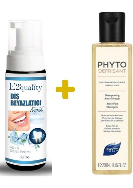 E2'Quality Diş Köpük + Phyto Defrisant Elektriklenme Karşıtı Şampuan 250 Ml