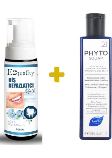 E2'Quality Diş Köpük + Phyto Squam Kepek Bakım Şampuanı 250 Ml