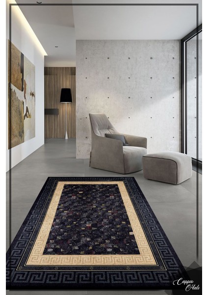 Woolly Piyer Lacivert Halı (Makinada Yıkanabilir Kaymaz Dod Taban) - ES1045