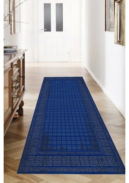 Woolly Vintage Mavi Halı (Makimada Yıkanabilir Kaymaz Dod Taban) - ES577