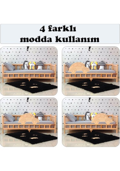 Premium Arabalı Montessori Yatak Çocuk ve Bebek Karyola