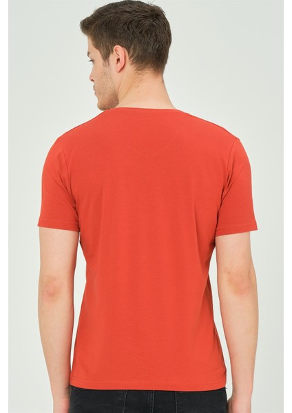 T8568 Dewberry V Yaka Erkek T-Shirt-Kiremit fiyatları