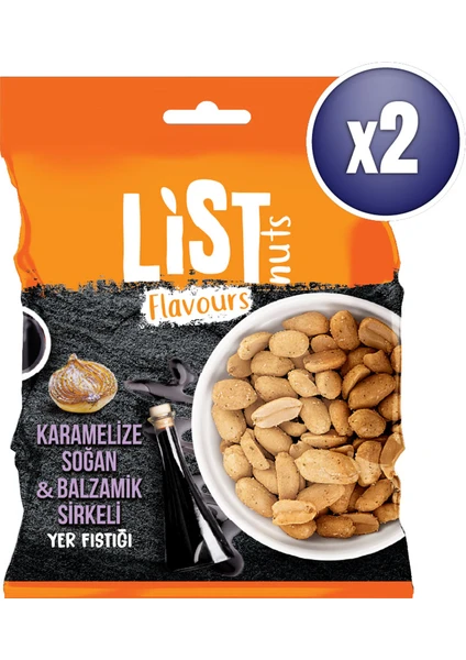 List Flavours Karamelize Soğan & Balzamik Sirkeli Yer Fıstığı 2 x 150 G