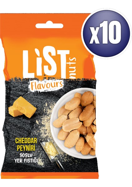 List Flavours Cheddar Soslu Yer Fıstığı 10 x 30 G