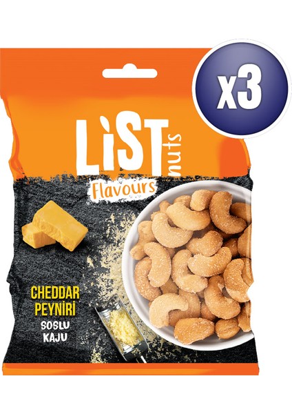 Cheddar Soslu Kaju 3 x 100 G